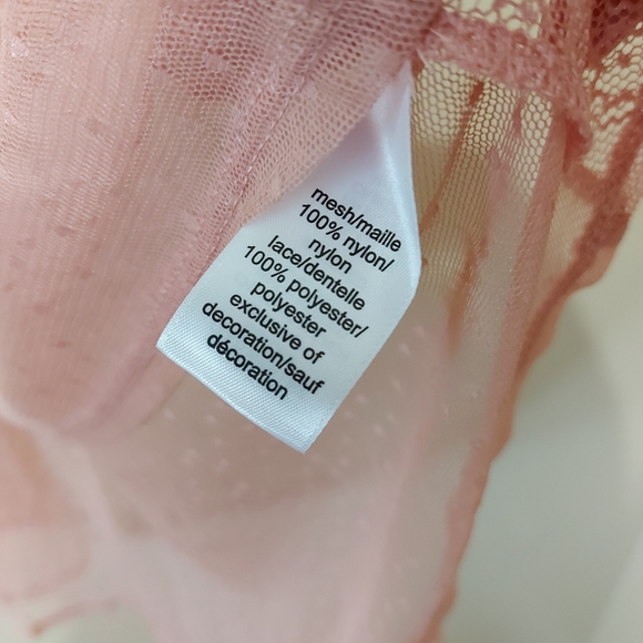 Maurices Sheer Pink Lace High Low Tie Up Tank - Picture 2 of 6